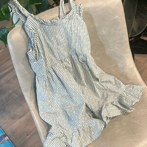 Janie and Jack Blue and White Striped Dress